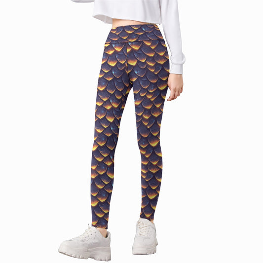 Animal Print - Dragon - Kid's Leggings