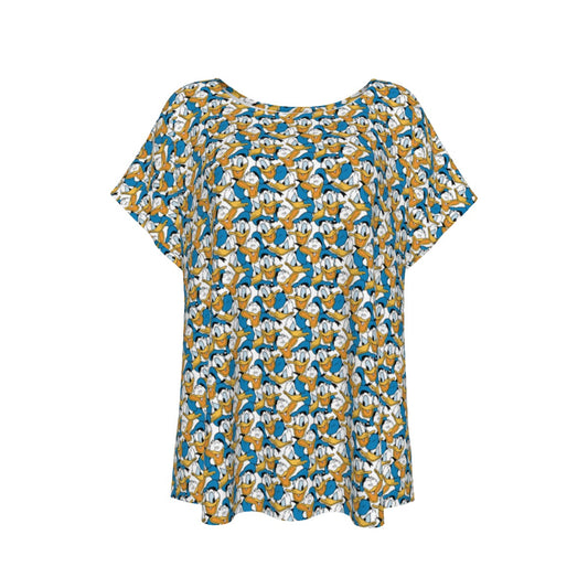 Many Faces of Feisty Duck - Women’s Relaxed Fit Scoop Tee