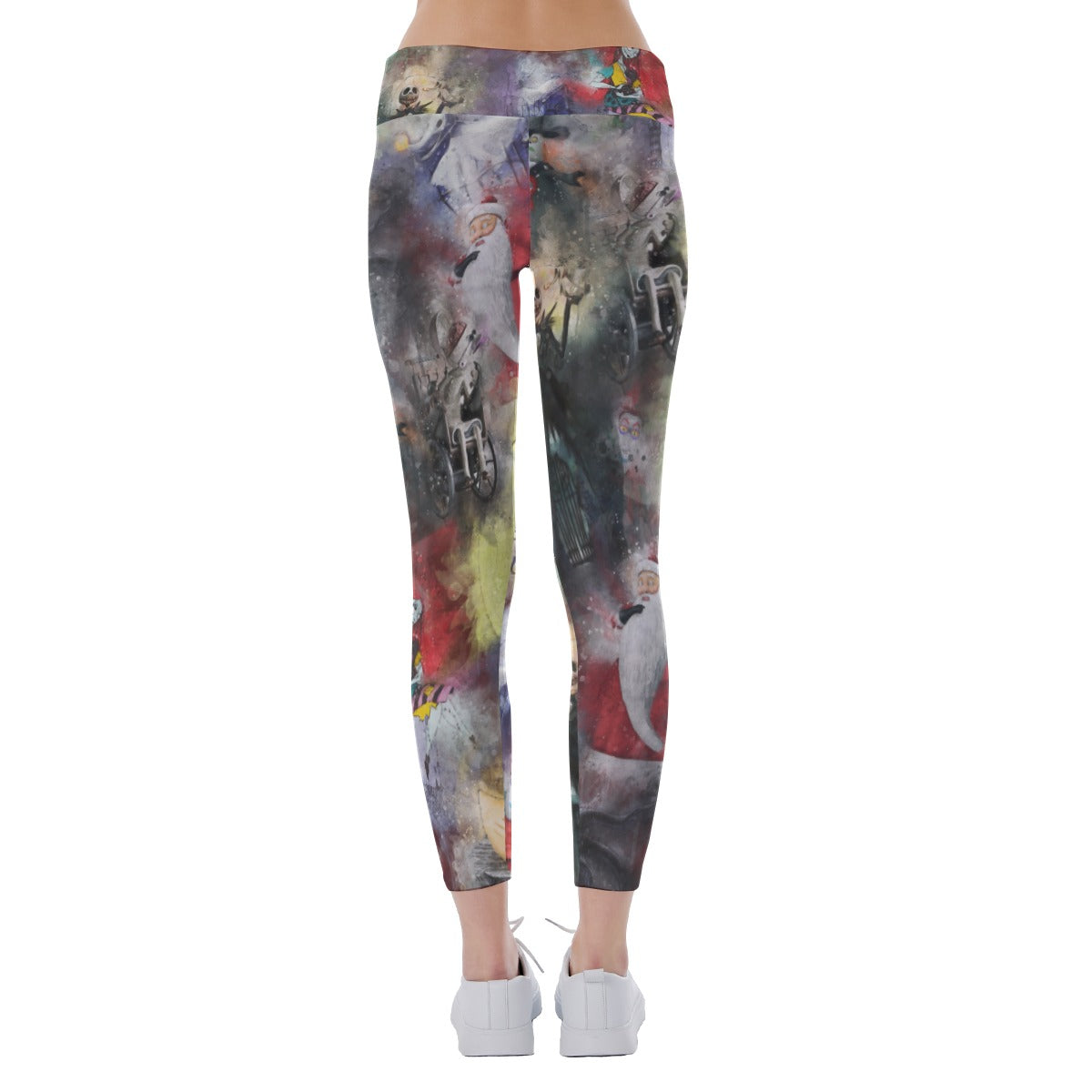 Watercolor Nightmare Town - Women's Yoga Leggings