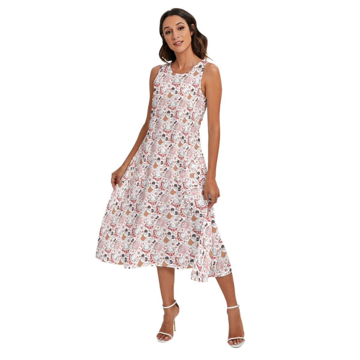 Magic Mouse Hot Chocolate - Women’s Diagonal Pocket Midi Dress