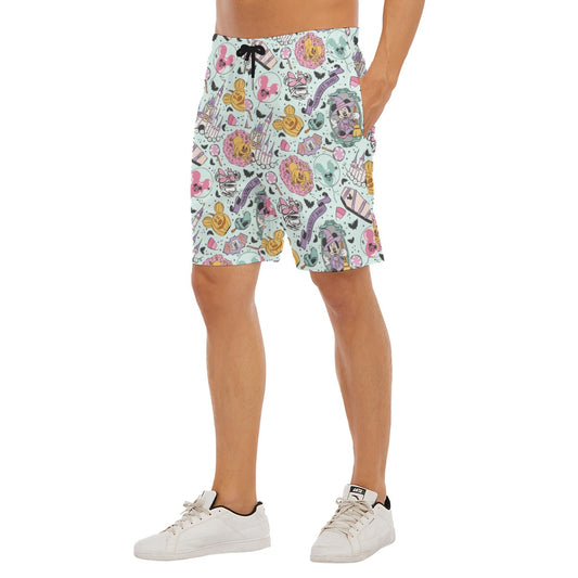Pastel Spooky Party - Men’s Pocket Beach Shorts