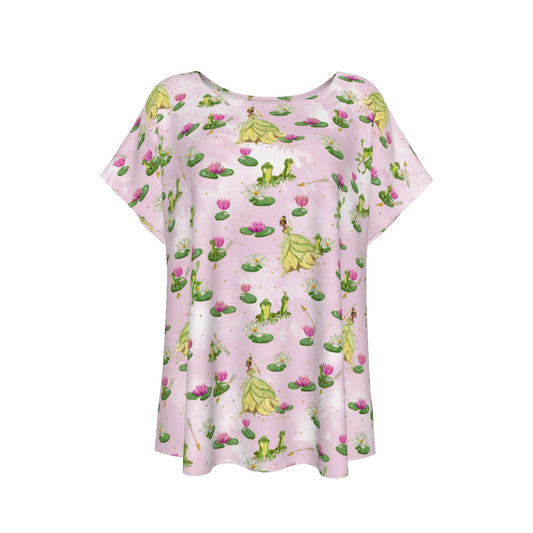 Watercolor Bayou Princess & FrogFrog - Women’s Relaxed Fit Scoop Tee