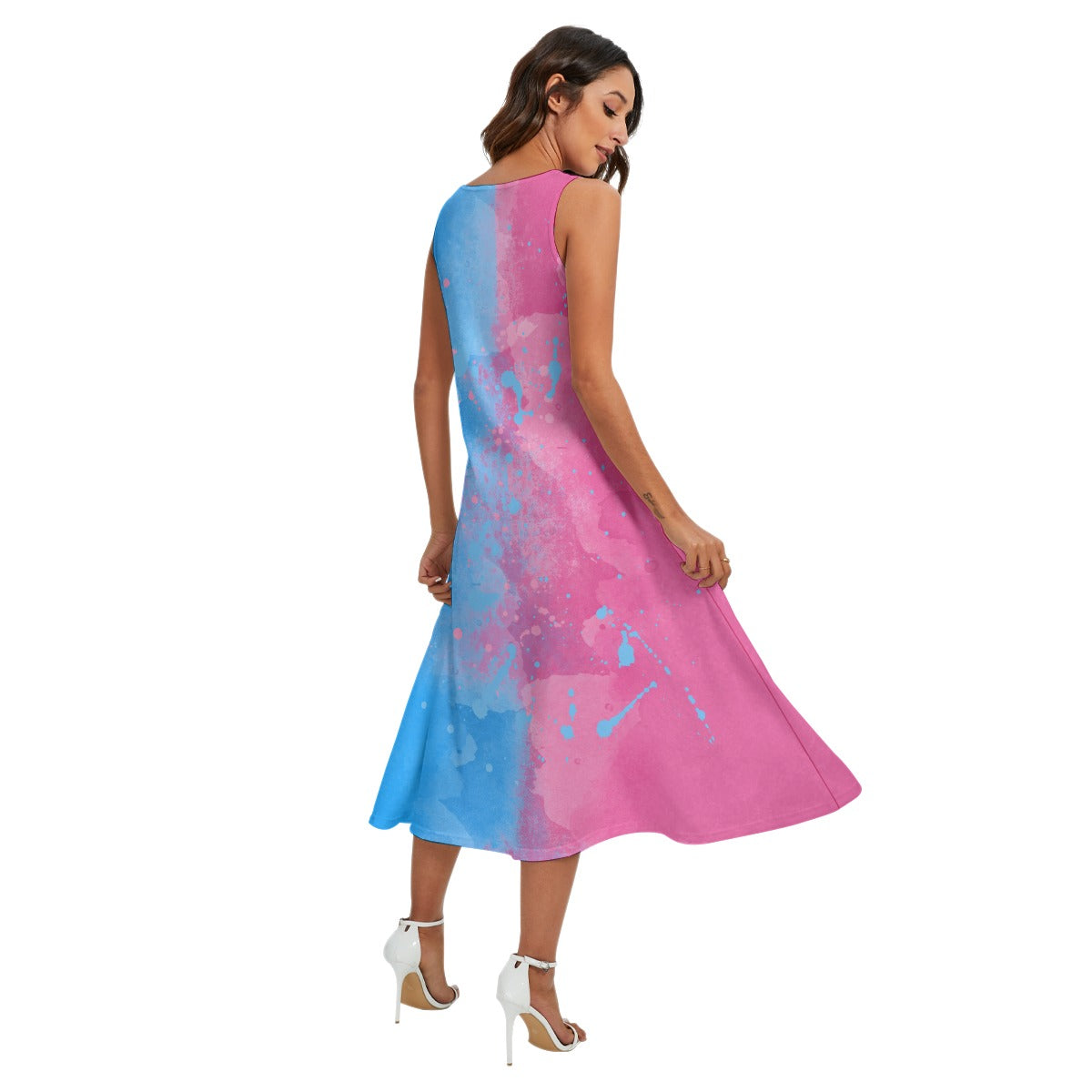 Pink or Blue Fairytale Dress - Women’s Diagonal Pocket Midi Dress