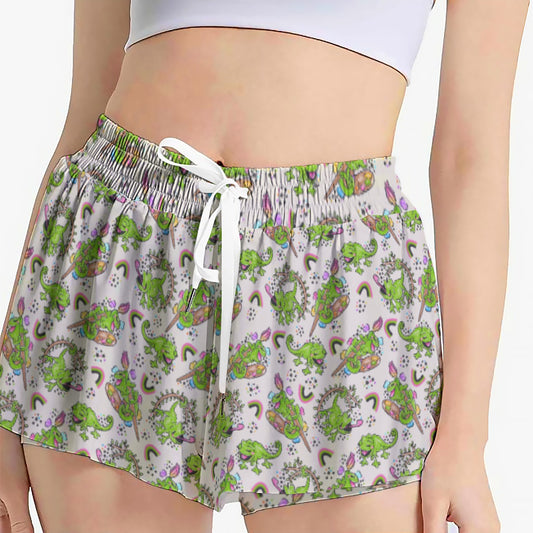 Colorful Chameleon Splash - Women's Flowy Pocket Shorts
