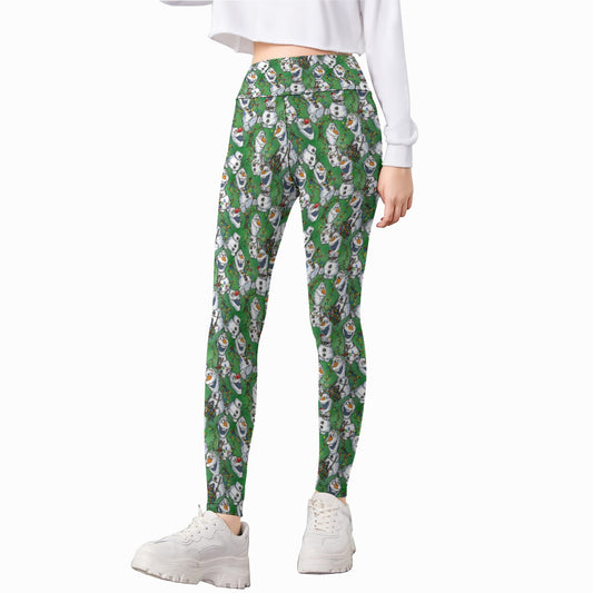 Sketched Snowman Christmas - Kid's Leggings