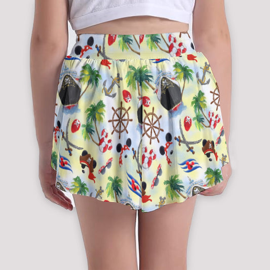 Pirate Night Cruise - Girls’ Flowy Pocket Shorts