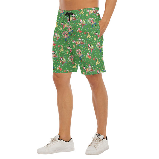 Mickey & Friends Celebrate Christmas - Men’s Pocket Beach Shorts
