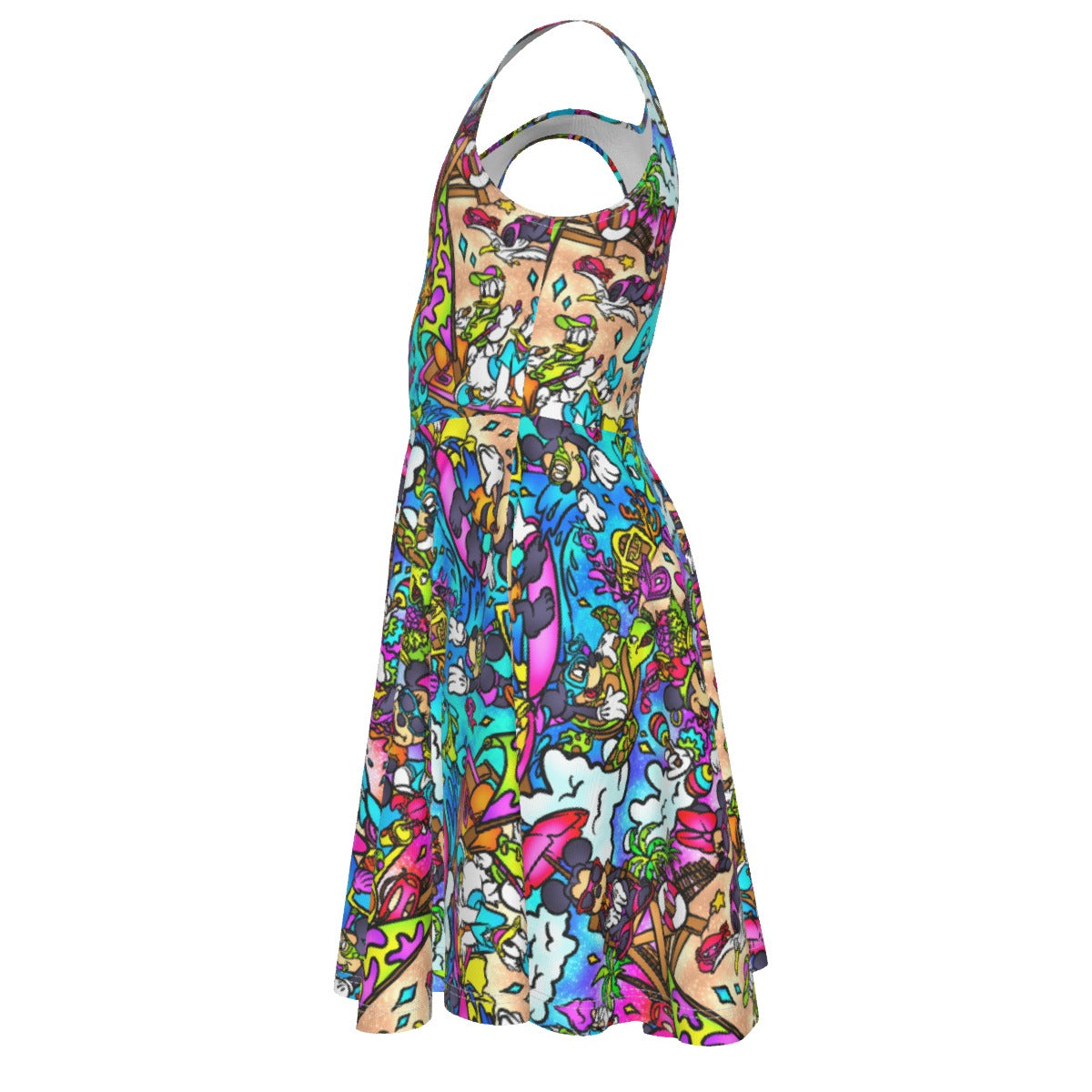 Island Beach Bash - Kid's Sleeveless Skater Dress