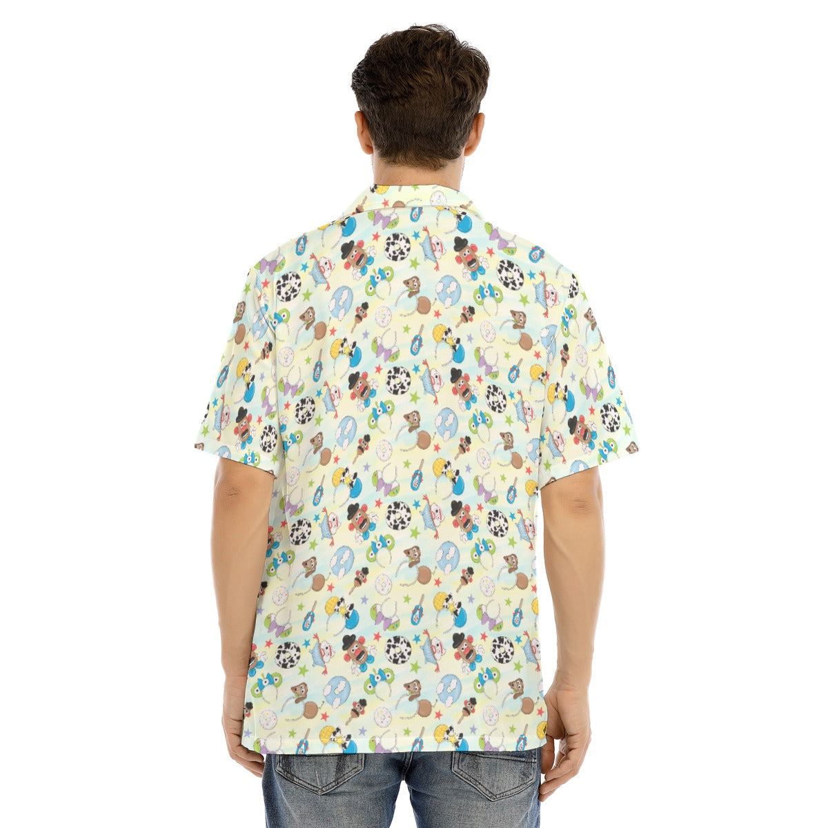 Playful Toy Style Icons - Men's Hawaiian Button Up Shirt