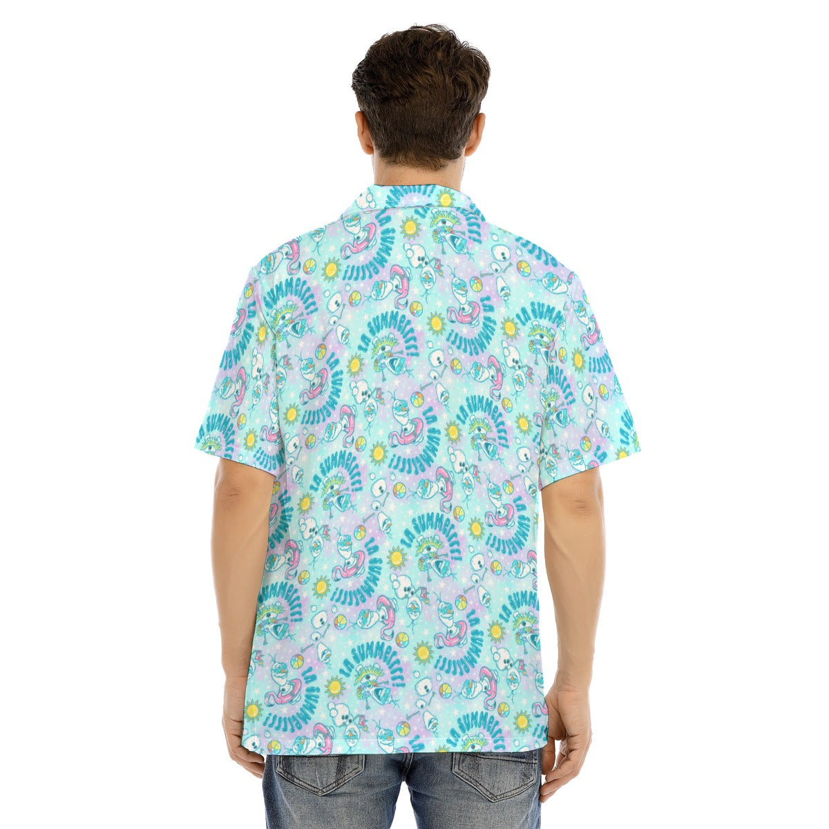 Sun-Kissed Snow Friend - Men's Hawaiian Button Up Shirt