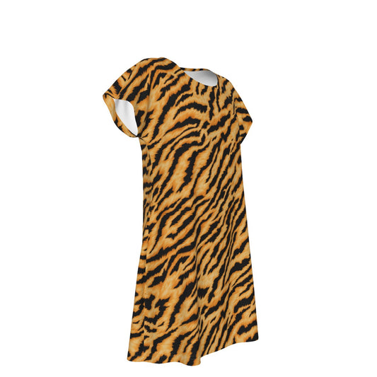 Animal Print - Tiger - Women's T-Shirt Dress