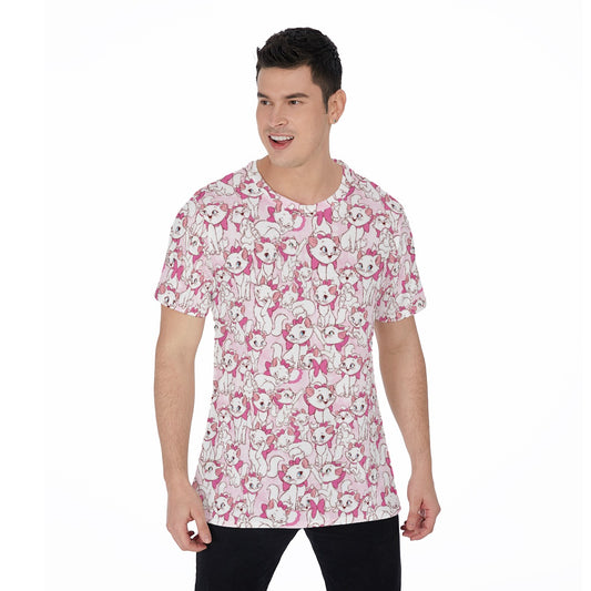 Sweet Kitten with Pink Bow - Men's Short Sleeve T-Shirt