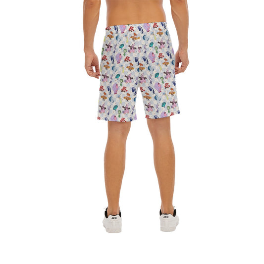 Blue Check Emotional Spectrum - Men’s Pocket Beach Shorts