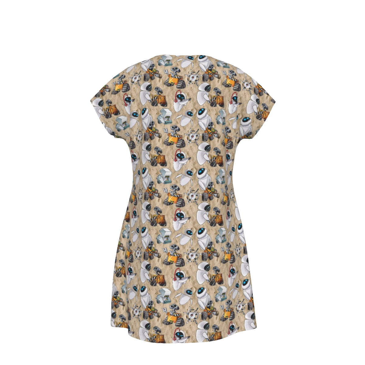 Robot Romance Sketched - Women's T-Shirt Dress