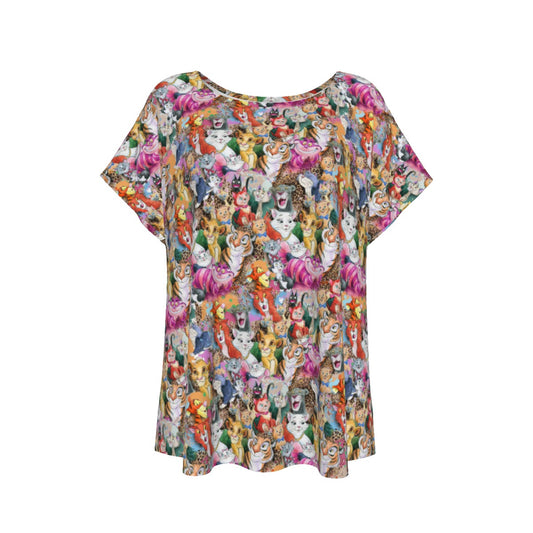 Whimsical Storybook Cats - Women’s Relaxed Fit Scoop Tee