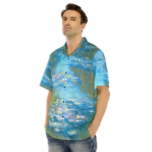 Monet Water Lillies - Men's Hawaiian Button Up Shirt
