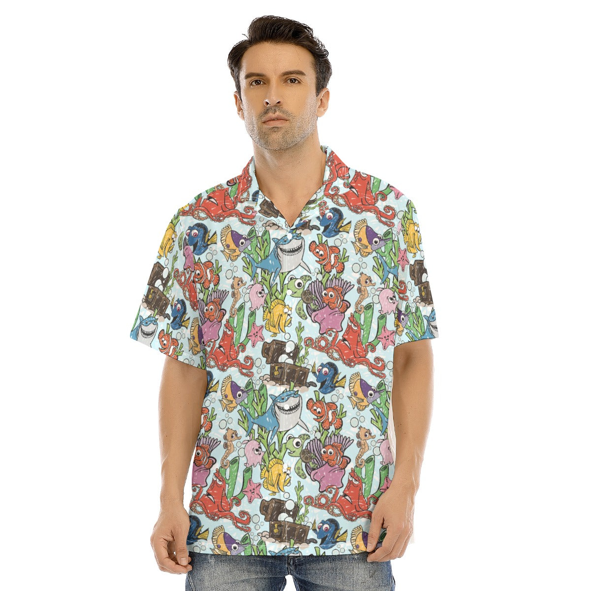 Fish Are Friends Reef - Men's Hawaiian Button Up Shirt
