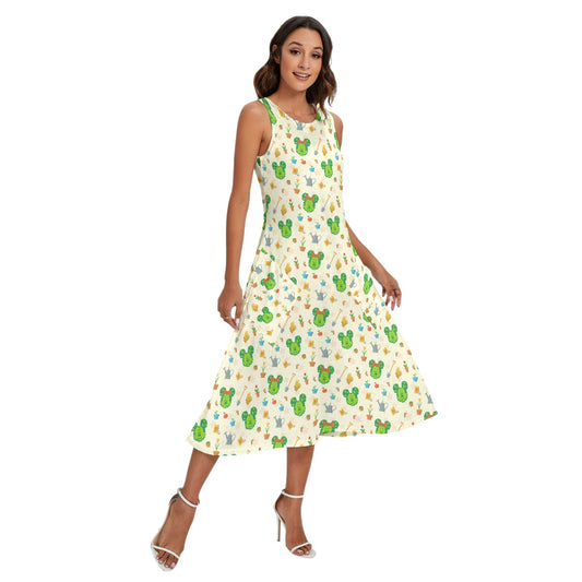 Spring Flower & Garden Festivalival - Women’s Diagonal Pocket Midi Dress