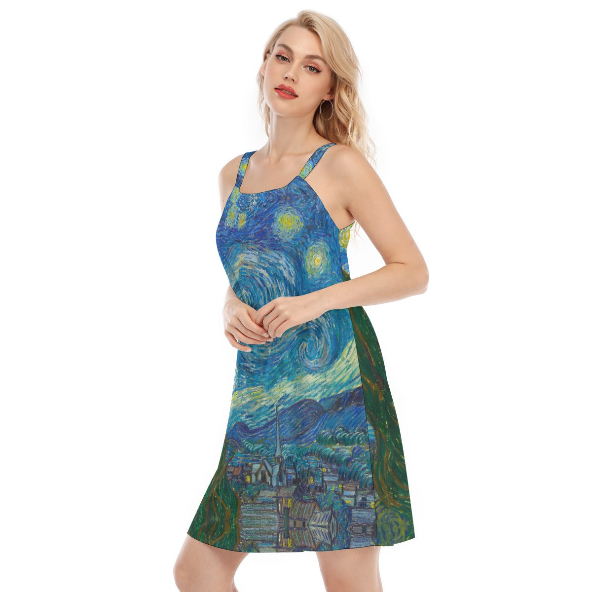 Van Gogh Starry Night - Women’s Adjustable Sundress