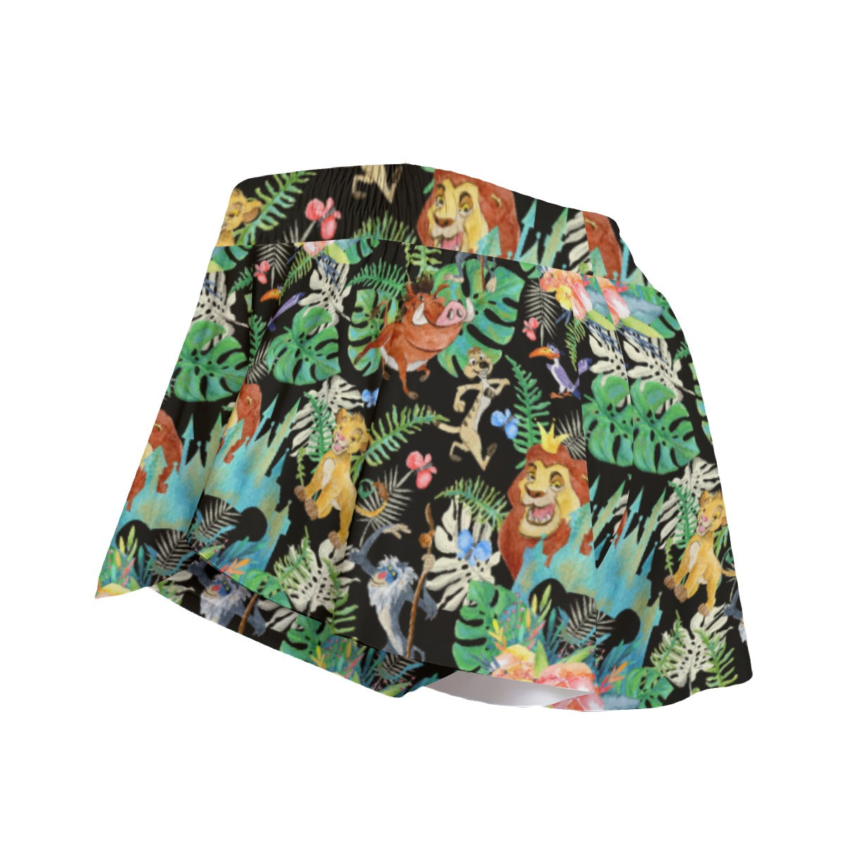 Watercolor Jungle Pride - Women's Flowy Pocket Shorts