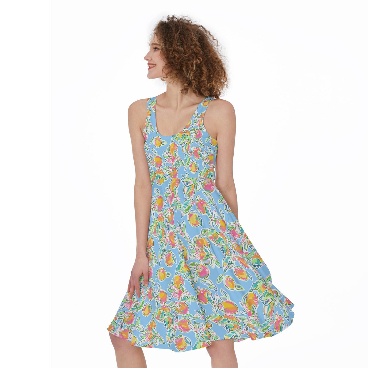 Peachy Keen - Pocket Midi Skater Dress