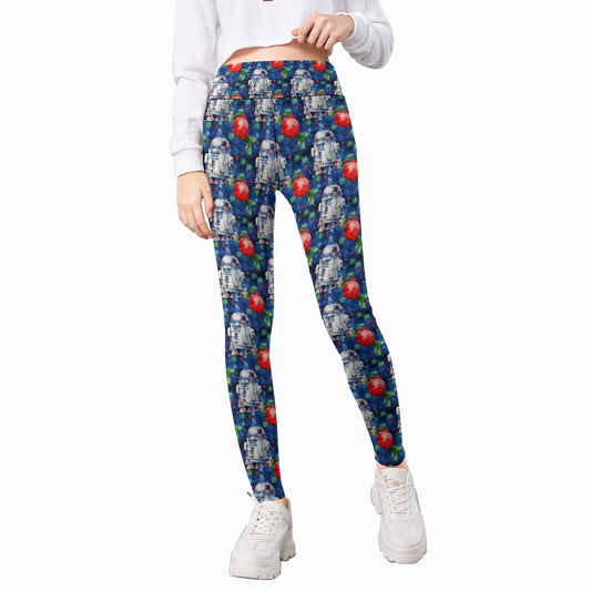 Little Blue Christmas Droid - Kid's Leggings