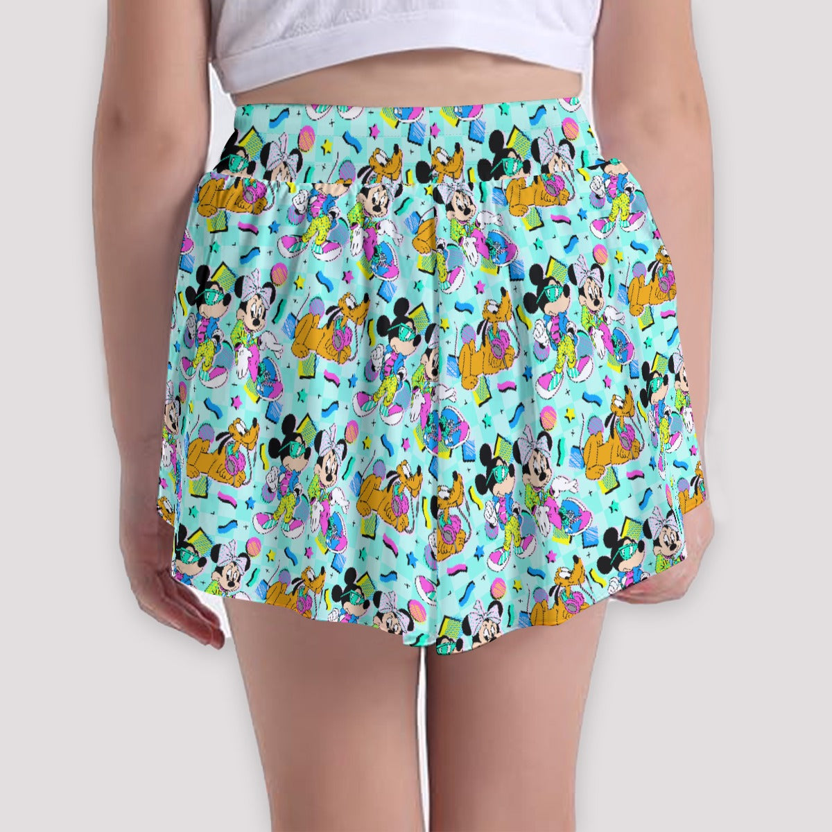 80s Pop Party Pals - Girls’ Flowy Pocket Shorts