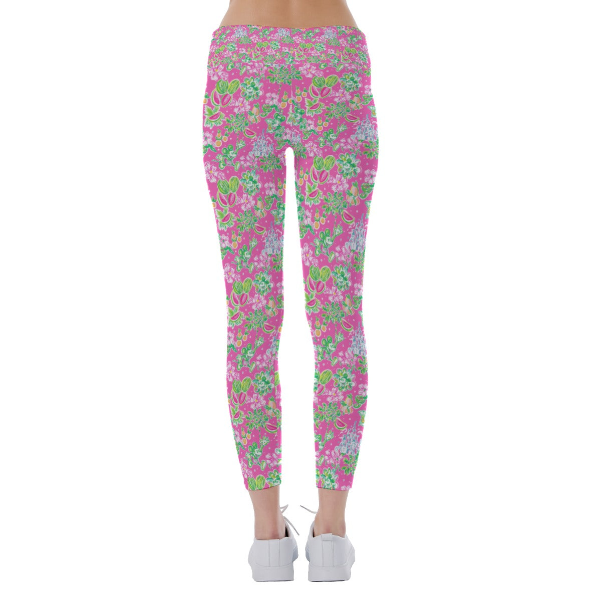 Bright Tropical Vibes - Watermelon Mouse Duo - Women's Yoga Leggings
