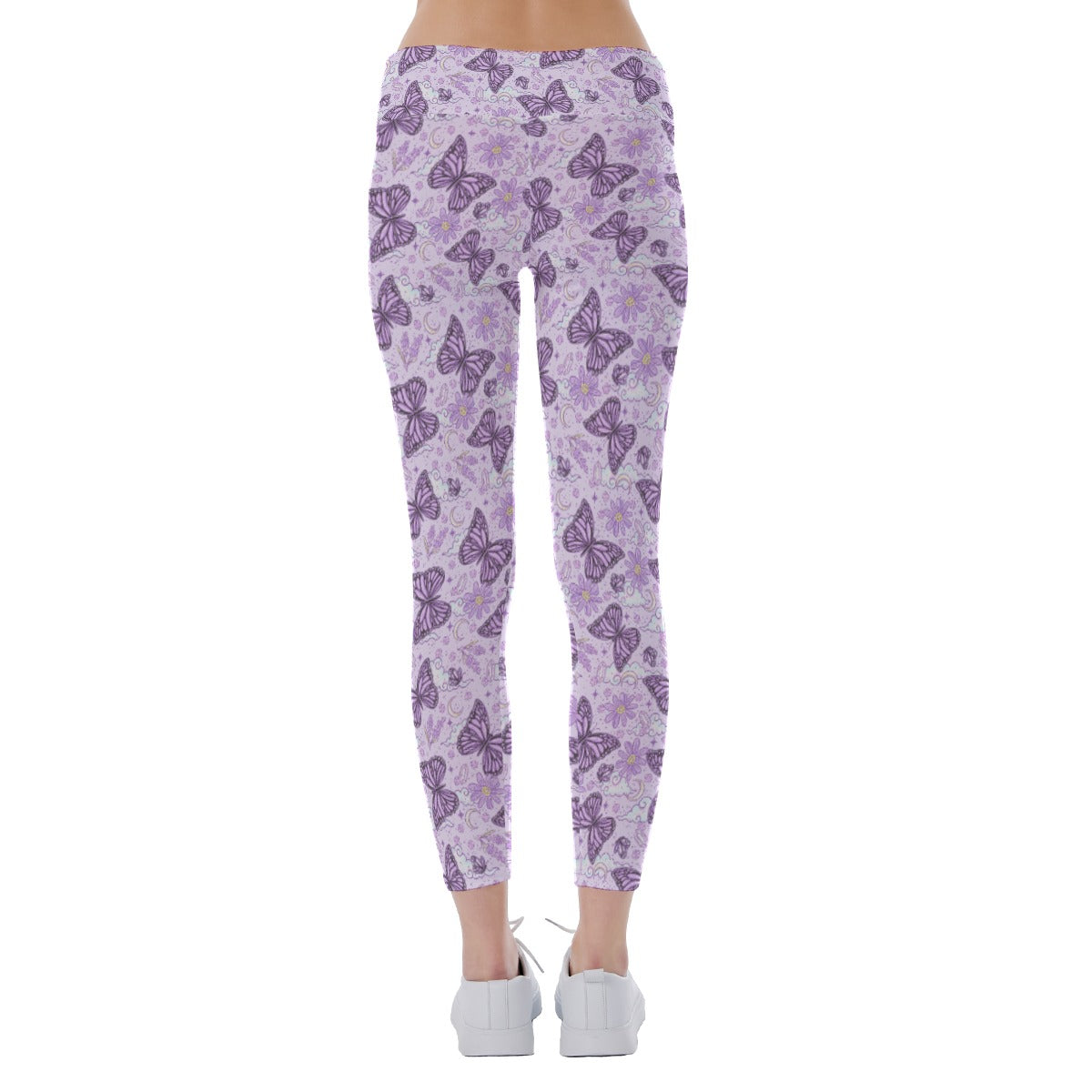 Lavender Butterflies - Women's Yoga Leggings