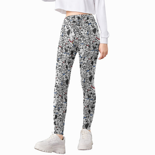 Sketchy Spotted Puppies - Kid's Leggings