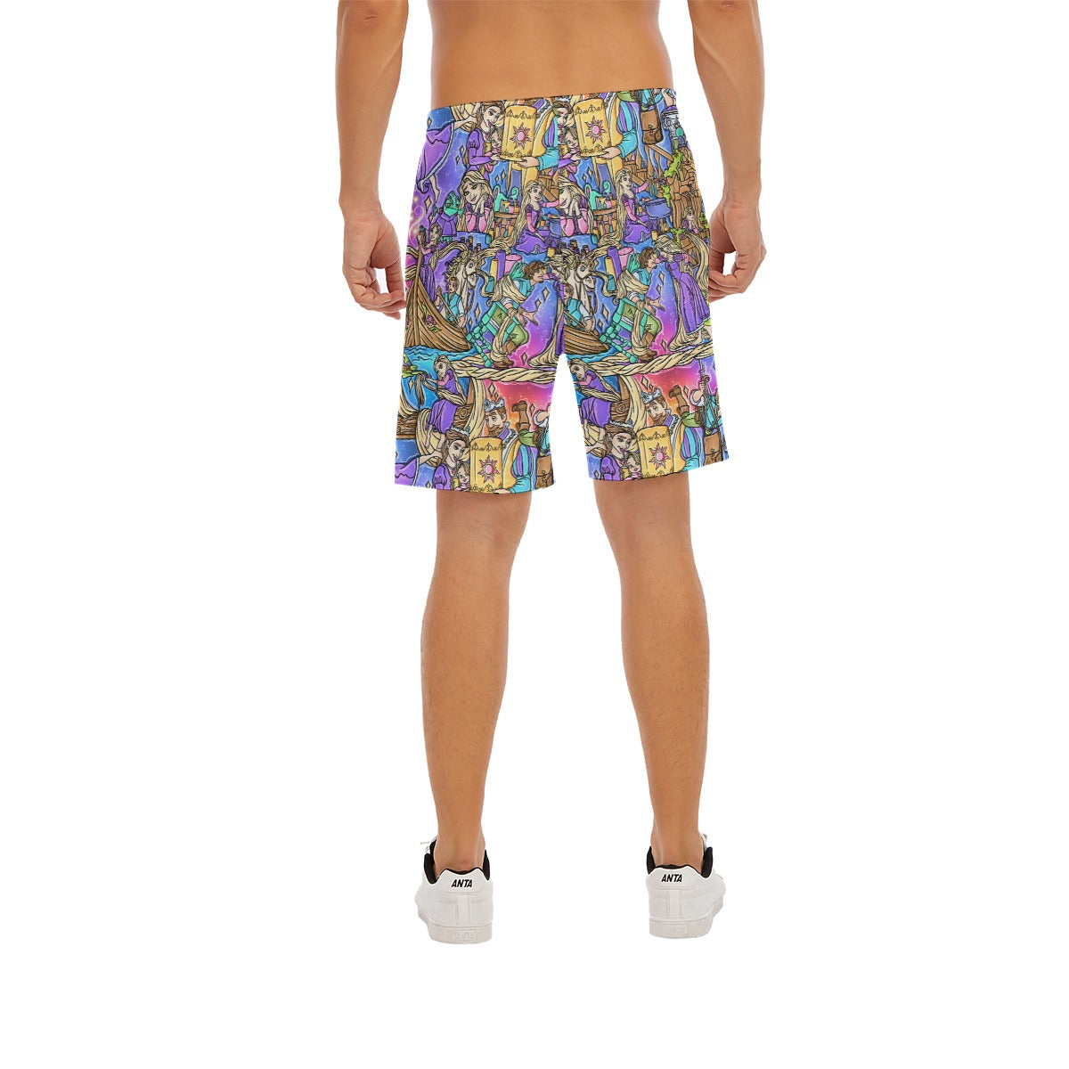 Golden Hair Storybook Scenes - Men’s Pocket Beach Shorts