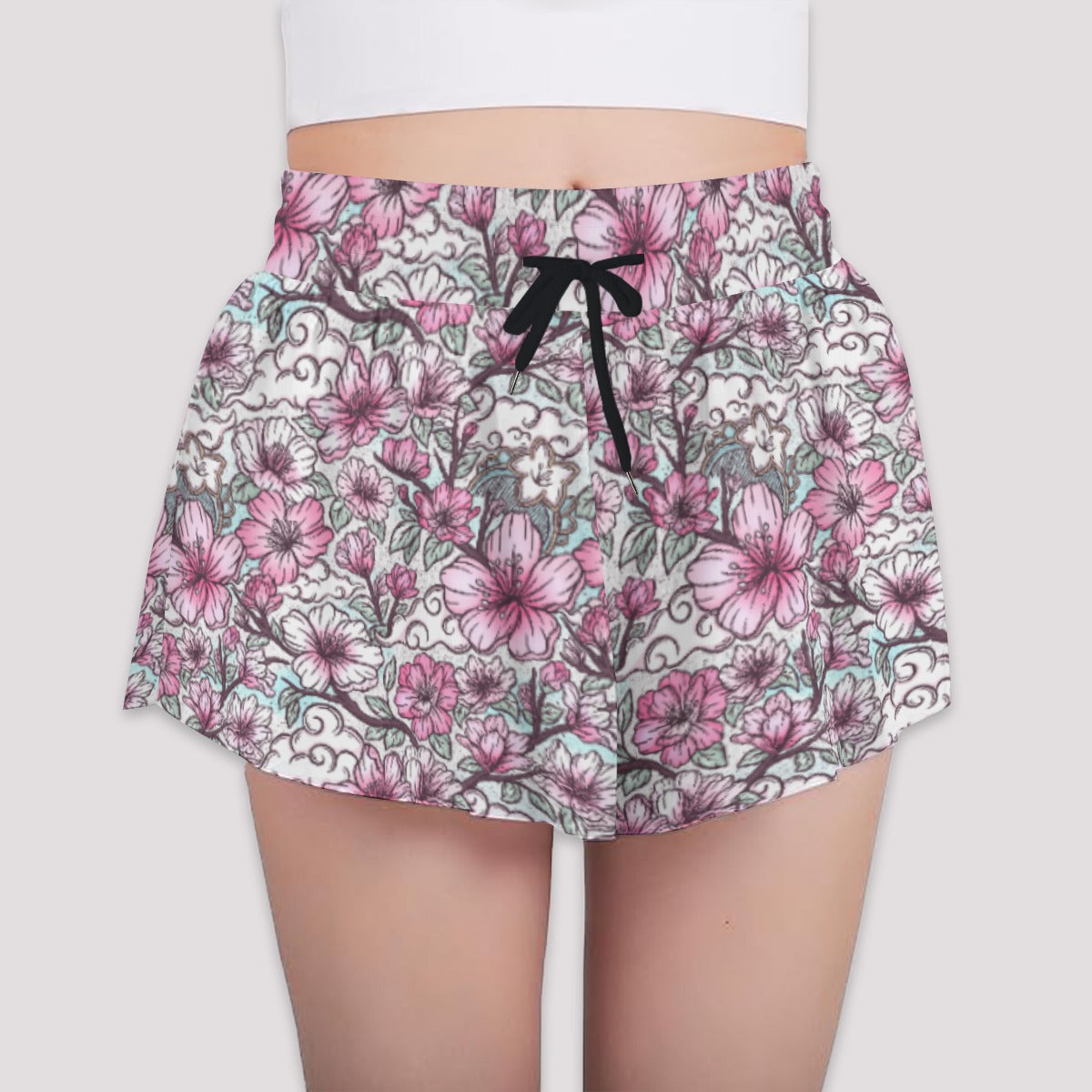 Fairytale Florals – Blossoms of Honor - Girls’ Flowy Pocket Shorts