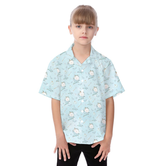 Glass Slipper Cinderella Inspired - Kid's Hawaiian Button Up Shirt