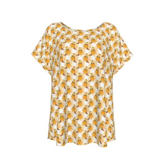 Pumpkin Bear Mischief - Women’s Relaxed Fit Scoop Tee