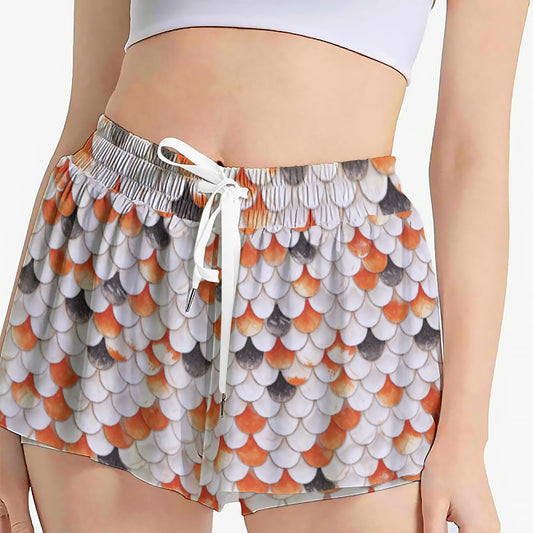 Animal Print - Koi Fish - Women's Flowy Pocket Shorts