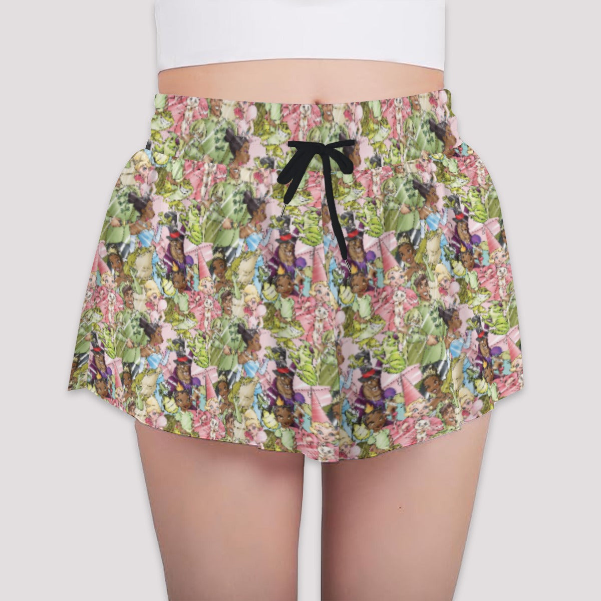 Bayou Royal Sketchched - Girls’ Flowy Pocket Shorts