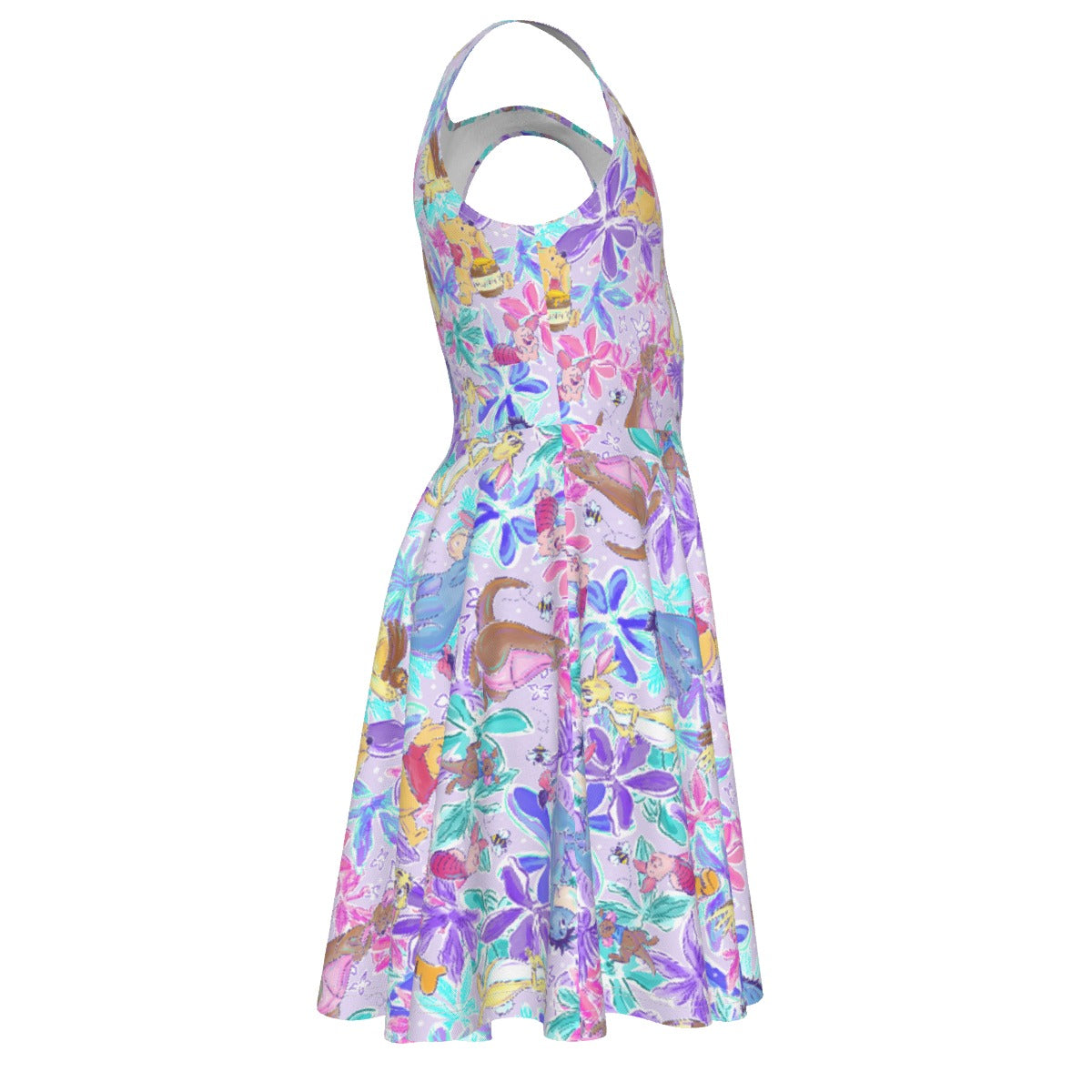 Storybook Friends in Bloom - Kid's Sleeveless Skater Dress