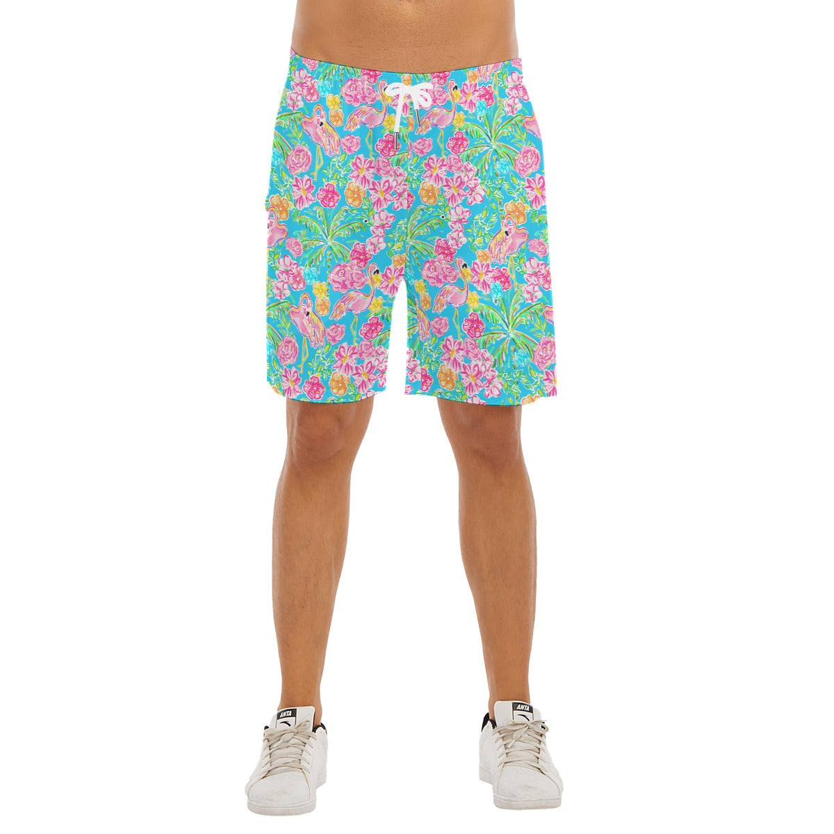 Flamingo Fiesta - Men’s Pocket Beach Shorts