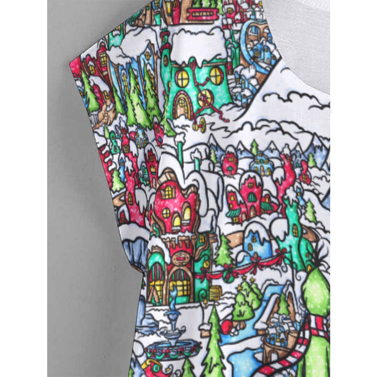 Whimsical Village Winter Wonderland - Women’s Relaxed Fit Scoop Tee