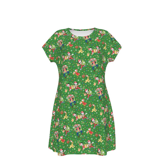 Mouse & Friends Christmas Cheer - Women's T-Shirt Dress