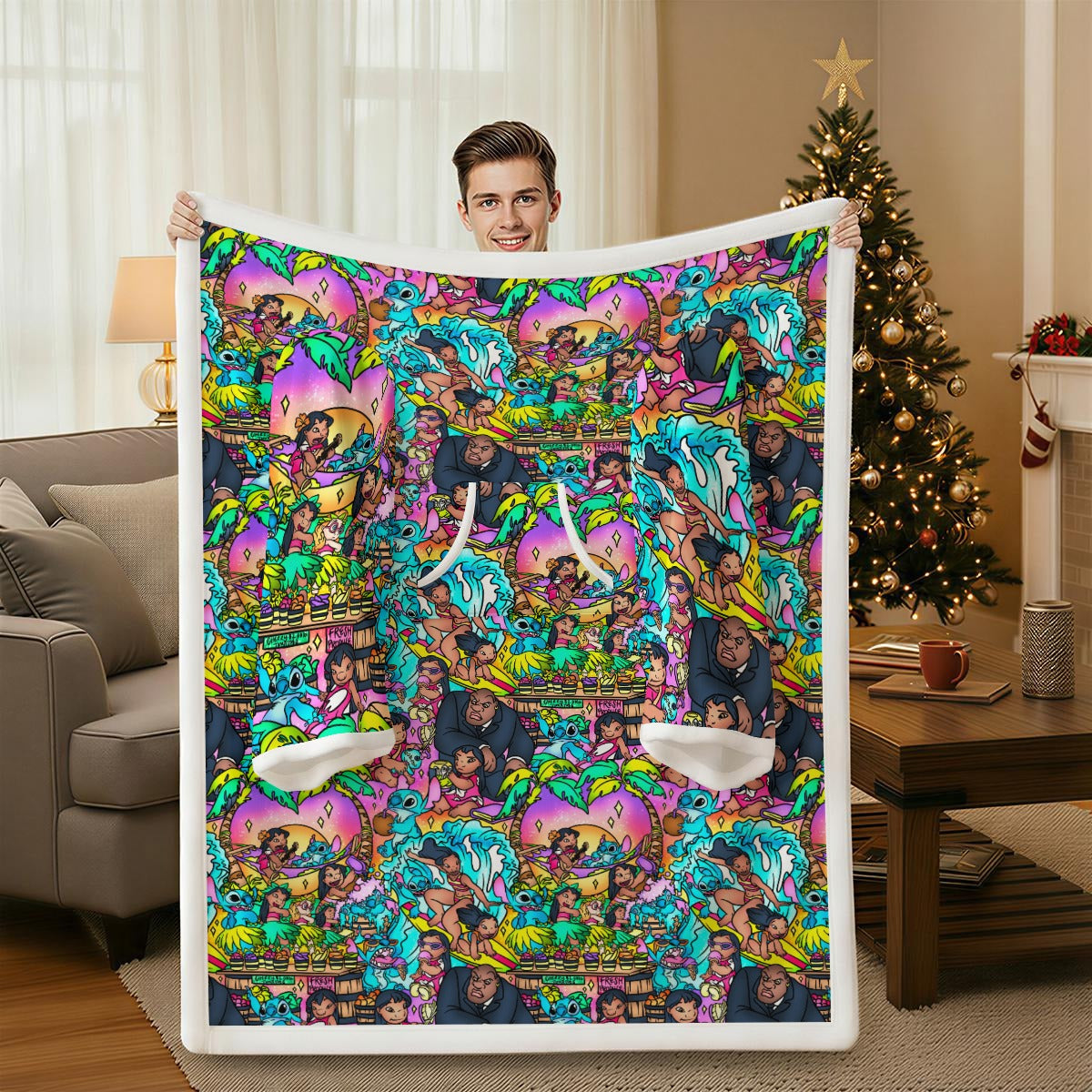 Ohana Island Storybook Scenes - Wearable Blanket Hoodie