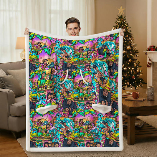 Ohana Island Storybook Scenes - Wearable Blanket Hoodie