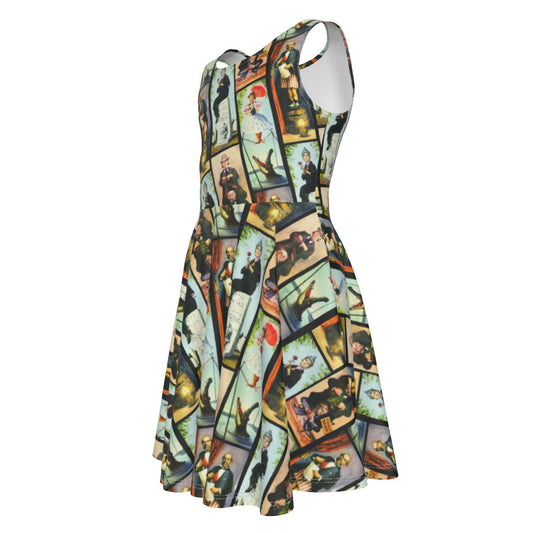 Stretch Room Portraits- Kid's Sleeveless Skater Dress