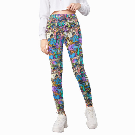 Magic Carpet Storybook Scenes - Kid's Leggings
