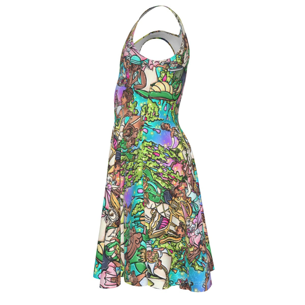 Bayou Princess Storybook Scenes - Kid's Sleeveless Skater Dress