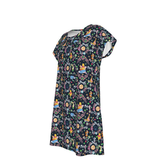 Garden Whimsy - Hundred Acre Blooms - Women's T-Shirt Dress