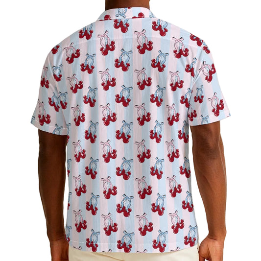 Cherry Ear Bows - Men’s Cotton-Rich Button Up Shirt