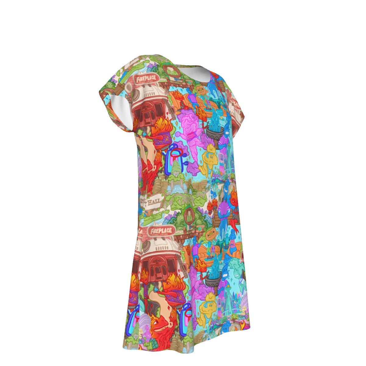 Element City Scene Collage - Women's T-Shirt Dress
