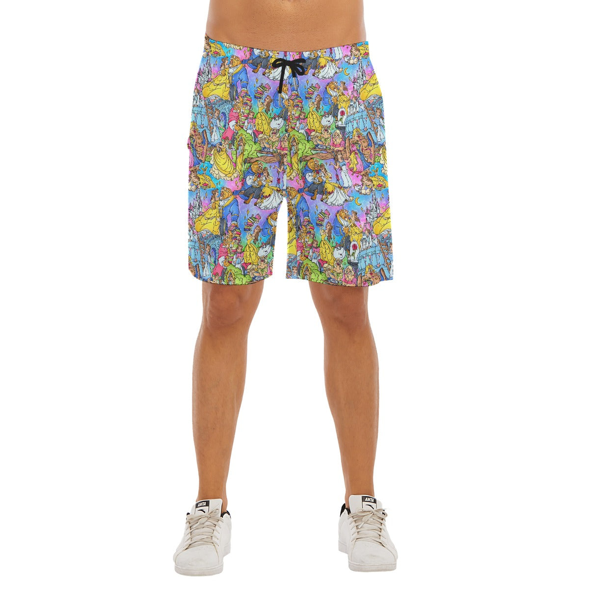 Enchanted Tale Storybook Scenes - Men’s Pocket Beach Shorts