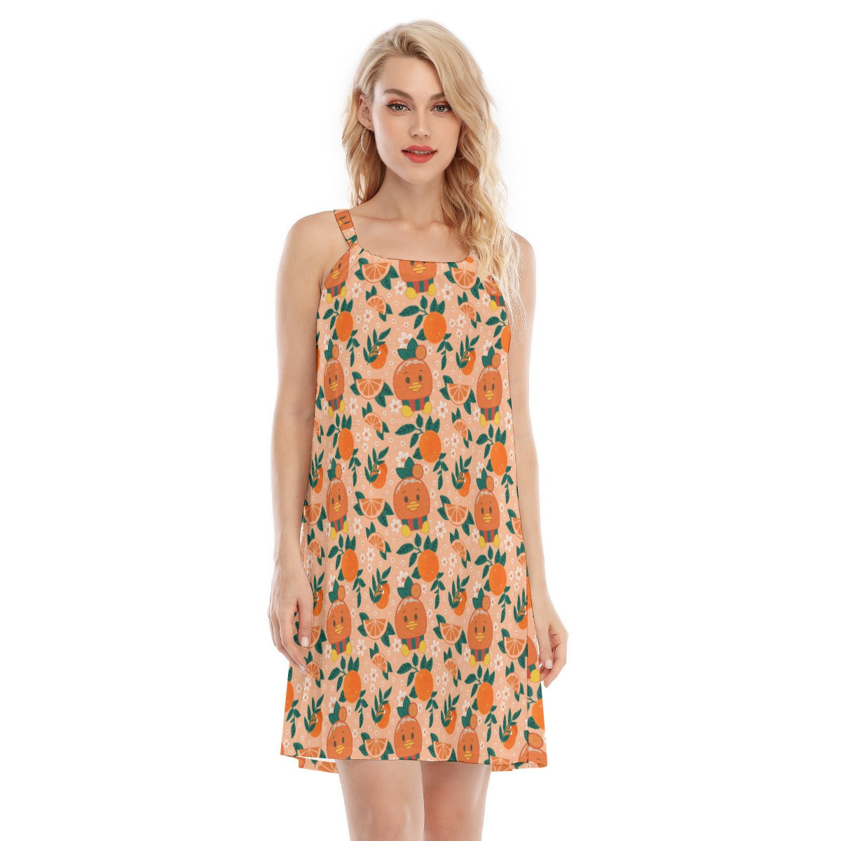 Juicy Citrus Friend - Women’s Adjustable Sundress